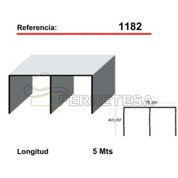 CARRIL SUP.5M. S-75 PLATA MATE 1182