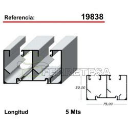 CARRIL INF.5M.R/OCUL.PLATA MATE 19838