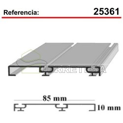 CARRIL INF.5M.S-85 PLATA MATE 25361