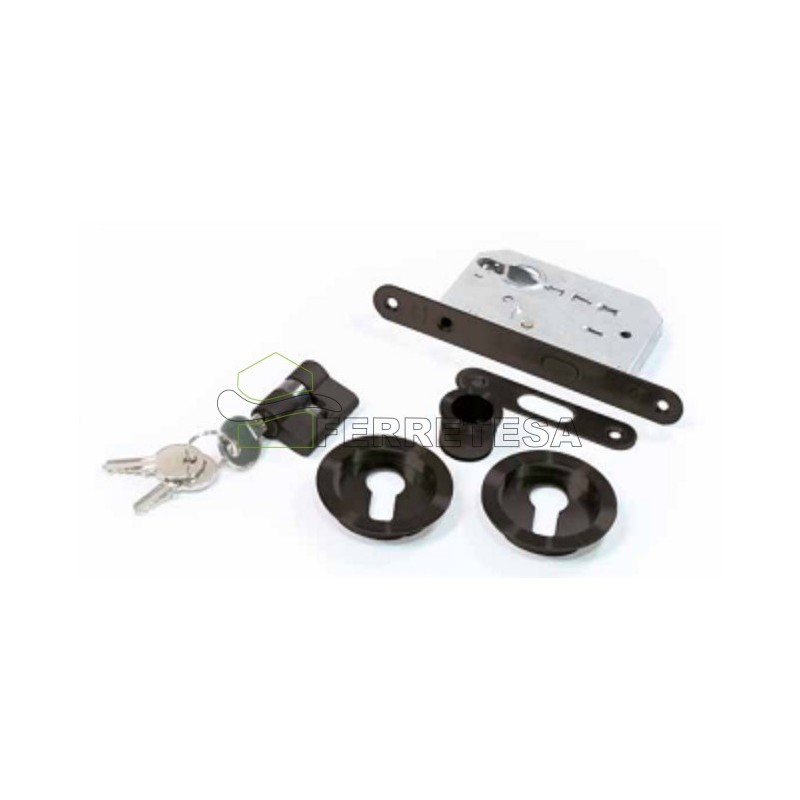 KIT CORREDERA BOMBILLO F-20 NEGRO 7068