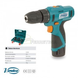 ATORNILLADOR ATB40 12V 1.5A 2BAT VIRUTEX