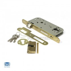 CERRADURA 7080 50/85 Ø  HIERRO LATONADO