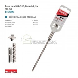 BROCA SDS 5x100x160mm NEMESIS MAKITA