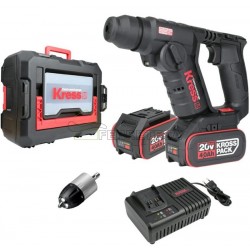 MARTILLO KRESS KUC50.2 SDS-PLUS 1,7 J. 20V. 2 BATERIAS 4Ah