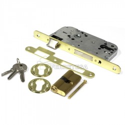CERRADURA EMB 50/70 3LL LATONADO 7190