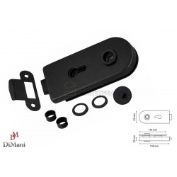 CERRADURA PUERTA VIDRIO I304 NEGRO 7002 DM