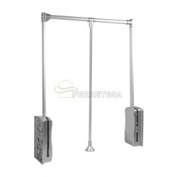 PERCHERO ABATIBLE DOBLE 60-83 PLATA