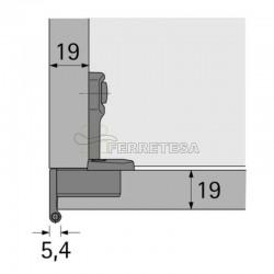 BRAZO BISAGRA SELEKTA 270º S/15 C/MUELLE 45044 HETTICH
