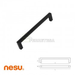 TIRADOR CUADRADO C160mm NEGRO MATE VIEFE