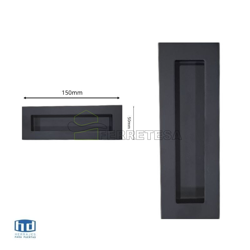 CAZOLETA RECTANGULAR 150x50 INOX- NEGRO 3028