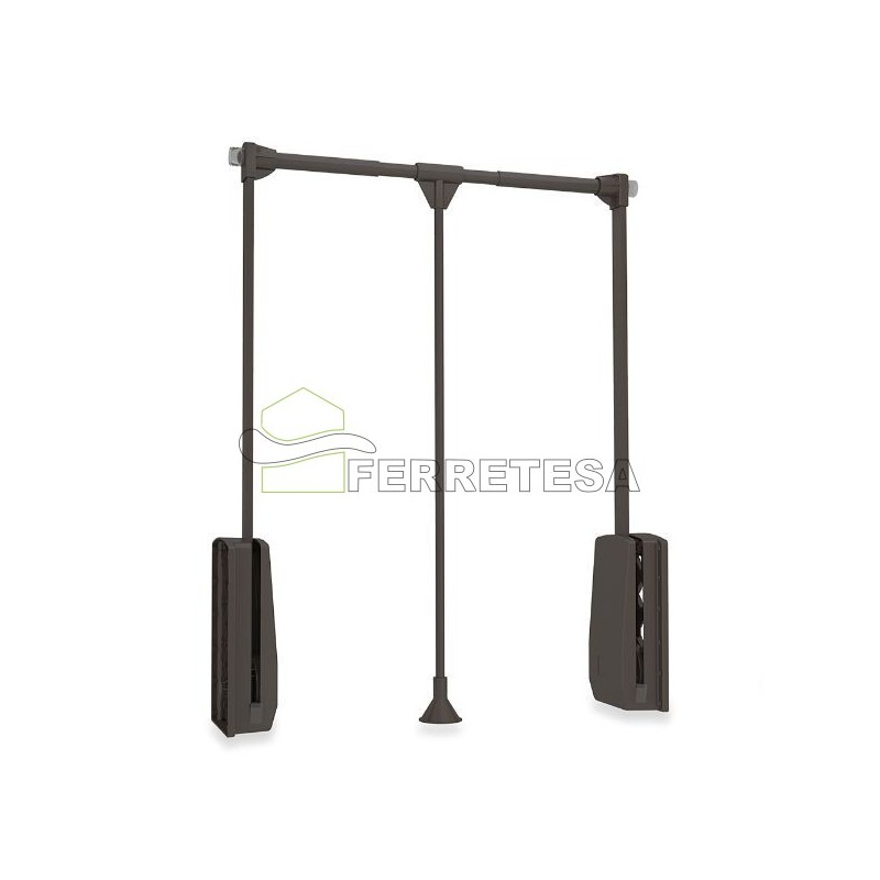 PERCHERO ABATIBLE HANG 63/83cm MOKA