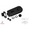 CERRADURA PUERTA VIDRIO INOX 304 NEGRO
