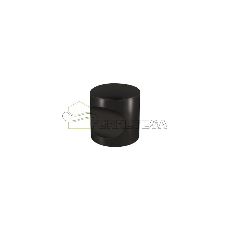 POMO CILINDRICO 1620 25mm NEGRO