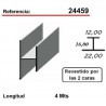 PERFIL "H"16 22-12 4M.PLATA MATE 24459