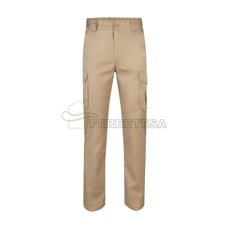 PANTALON ELASTICO 103002S BEIGE T.44