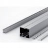 CARRIL SUPERIOR+INFERIOR ROLLGLASS+ 100Kg 4m. PLATA