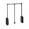 PERCHERO ABATIBLE HANG 60/83cm NEGRO