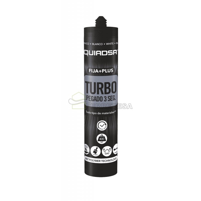 ADHESIVO MS FIJA+PLUS TURBO 290ML NEGRO