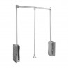 PERCHERO ABATIBLE DOBLE 60-83mm PLATA