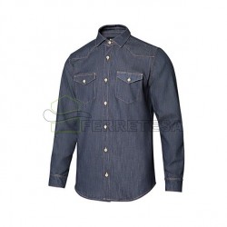 CAMISA DENIM/ LARGA VAQUERA T. S