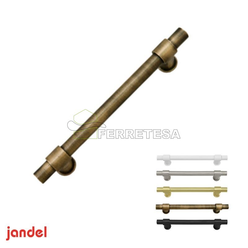 TIRADOR "T" H2TE-128mm CUERO INGLES