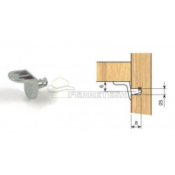 PORTAESTANTE PRESION 5mm ESCUADRA NIQUEL