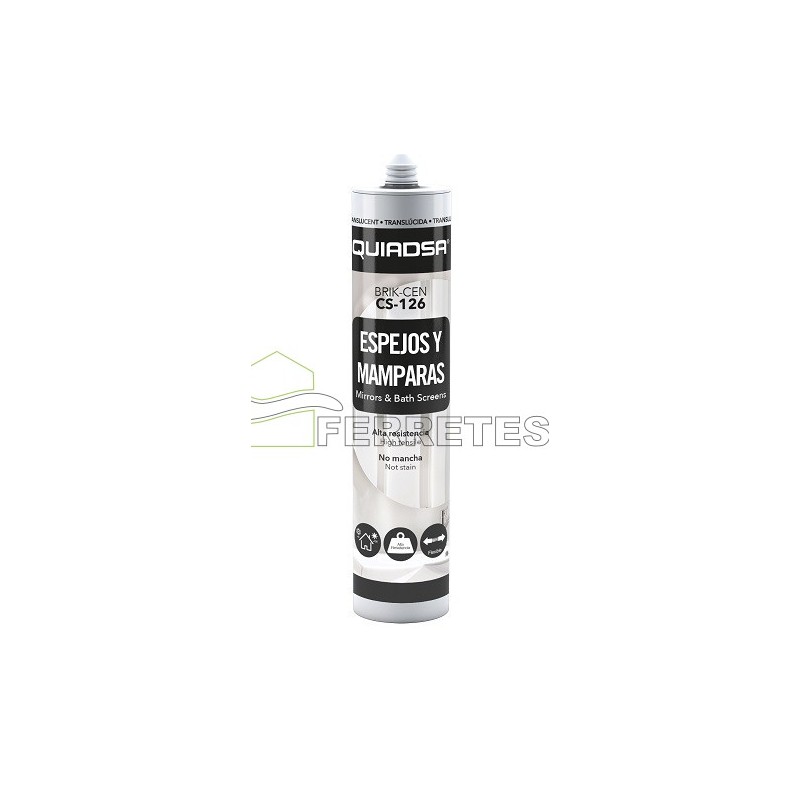 SILICONA CS-126 ESPEJOS TRANSL.300 ml.