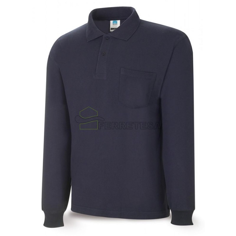 POLO ALGONDON M.LARGA AZUL MARINO T-M