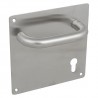 MANIVELA PLACA 17x17 U INOX C/B85mm