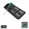 DESTORNILLADOR CARRACA KRAFTFORM KOMPAKT 838 SET PUNTAS 89mm, portapuntas rapidaptor, 14 puntas, mango y bolsa