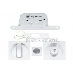 KIT CERRADURA C/CONDENA CUADRADO BLANCO