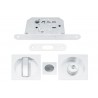 KIT CERRADURA C/CONDENA CUADRADO BLANCO