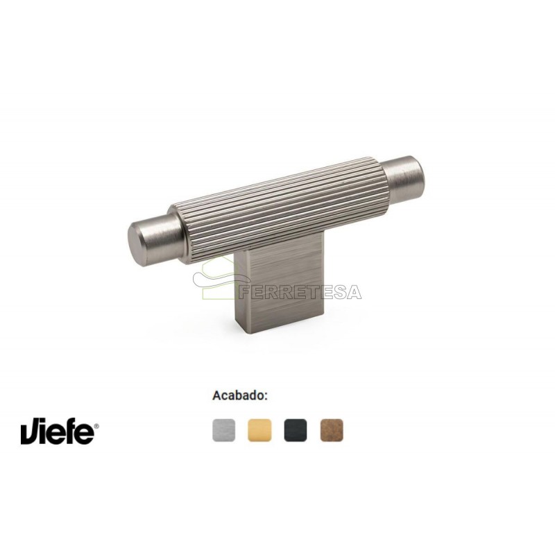 POMO T ESTRIADO ARPA 70x37 INOX LOOK