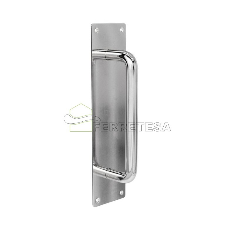 MANILLON MOD.8 Ø19x200mm C/ PLACA 75x300mm AC. INOX