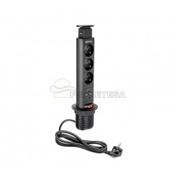 INTERRUPTOR UNIV S/ CONTACTO 12VDC NEGRO