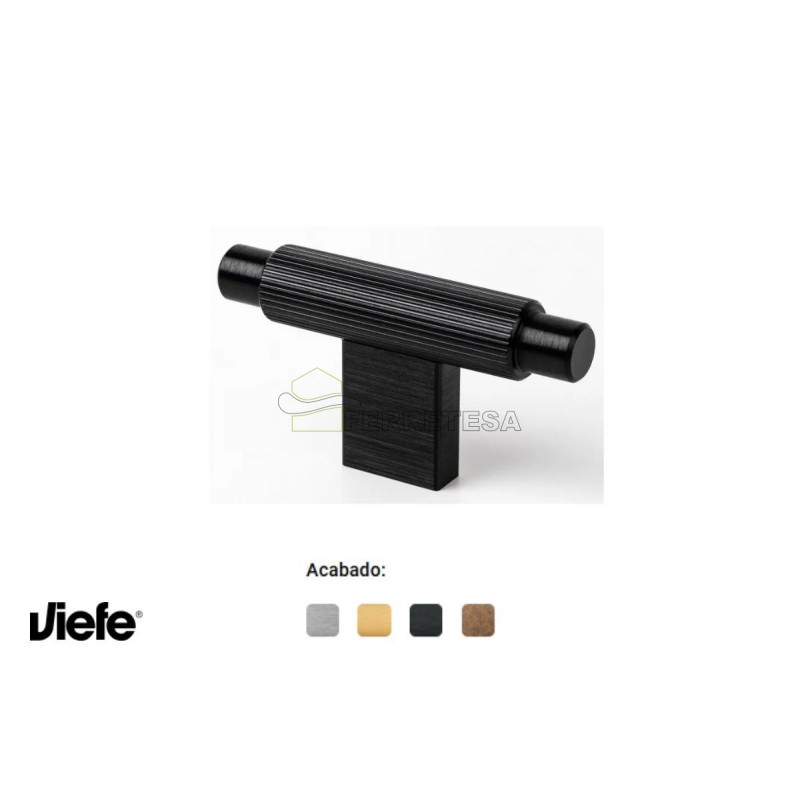 POMO T ESTRIADO ARPA 70x37 NEGRO CEPILLA