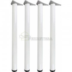 PATAS 710mm d-60mm REG. 4Uds. BLANCA