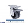 RUEDA DOBLE 1-0396 Ø50 GOMA GRIS 50 Kg CON FRENO