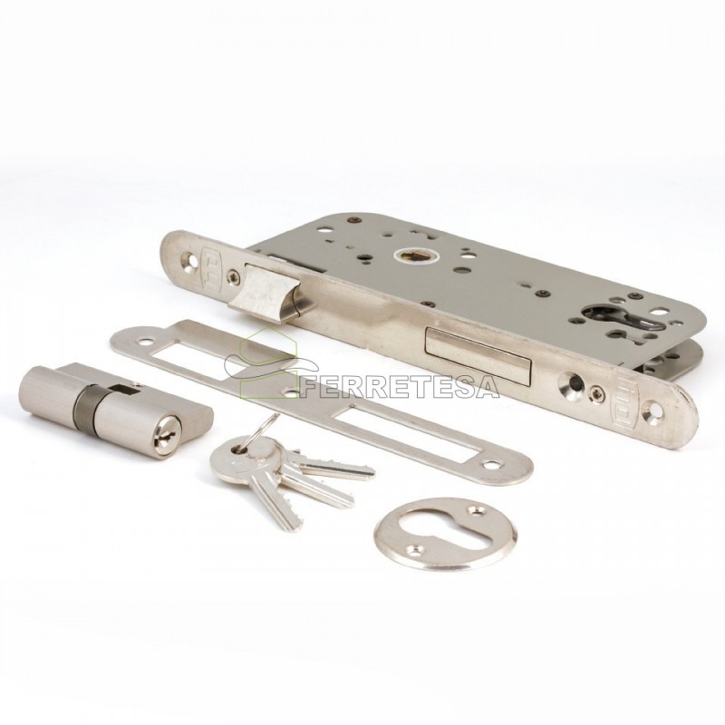 CERRADURA 6085 60/85mm Ø HIERRO NIQUEL