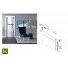 AUTOMATISMO DE CIERRE PARA PUERTA CORREDERA INTERIOR KIT KLOSE 0880-2 KRONA