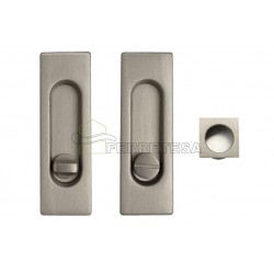 KIT 75400 CAZOLETA+MULETILLA+DEDAL RECTANGULAR NIQUEL MATE