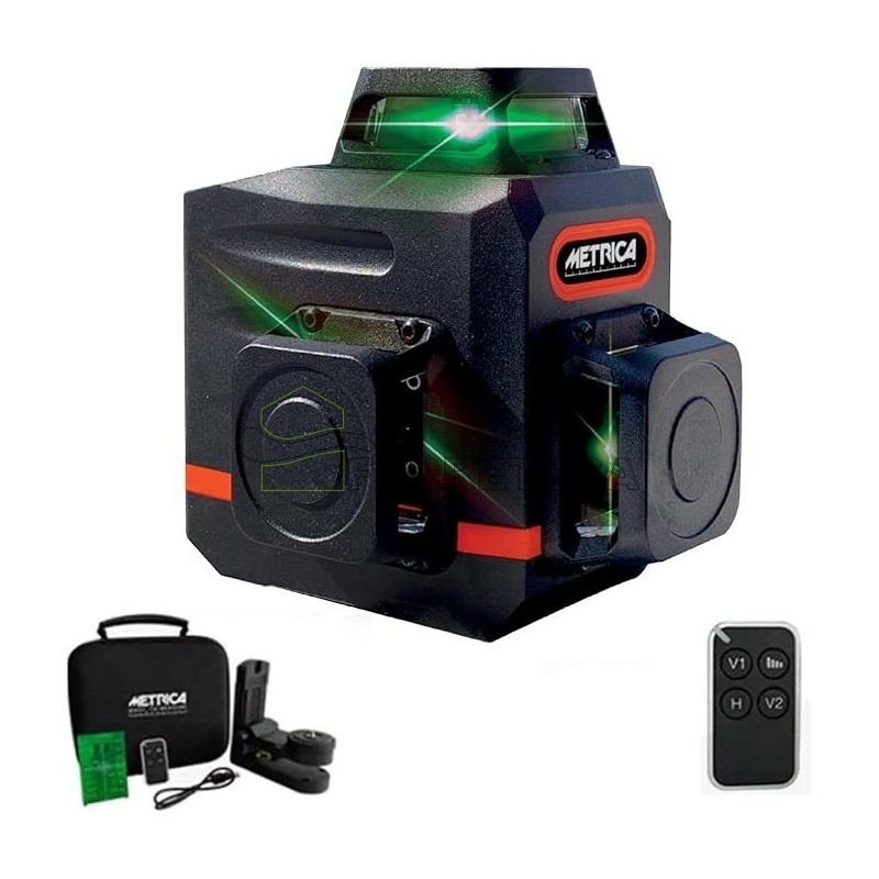 NIVEL LASER METRICA 3D 360º VERDE 60m.