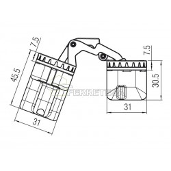 BISAGRA K3000 CS PARA PUERTAS CON SOLAPE 10mm.