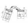 BISAGRA K3000 CS PARA PUERTAS CON SOLAPE 10mm.