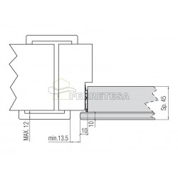 BISAGRA K3000 CS PARA PUERTAS CON SOLAPE 10mm.