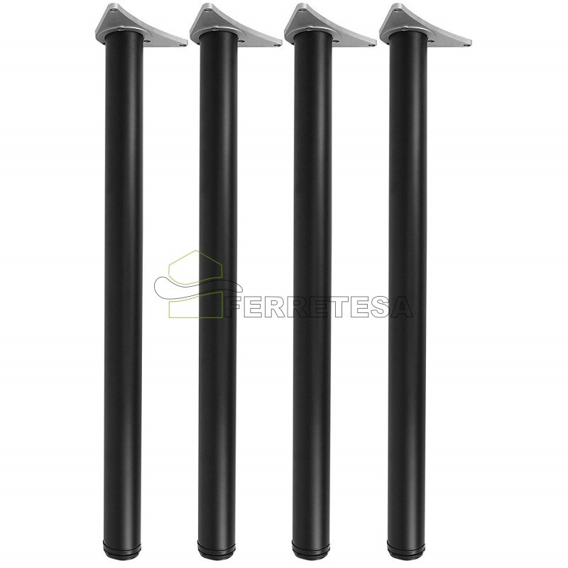 PATAS 710mm d-60mm REG. 4Uds. NEGRA