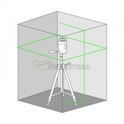 NIVEL LASER VERDE METRICA "LATA" 360º80m