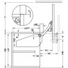 HERRAJE ELEVABLE FREE UP GRIS 3,4 a 6,7 Kg. ALTURA MUEBLE 380-500 mm.