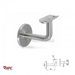 SOPORTE PASAMANOS SC02-42 CURVO AC INOX