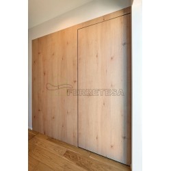 SISTEMA PUERTA CORREDERA ENRASADA 800-1200mm.x MAX.2700mm. CIERRE AMORTIGUADO 40-70 Kg.